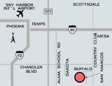 Map to Crown Plaza San Marcos Golf Resort in Chandler